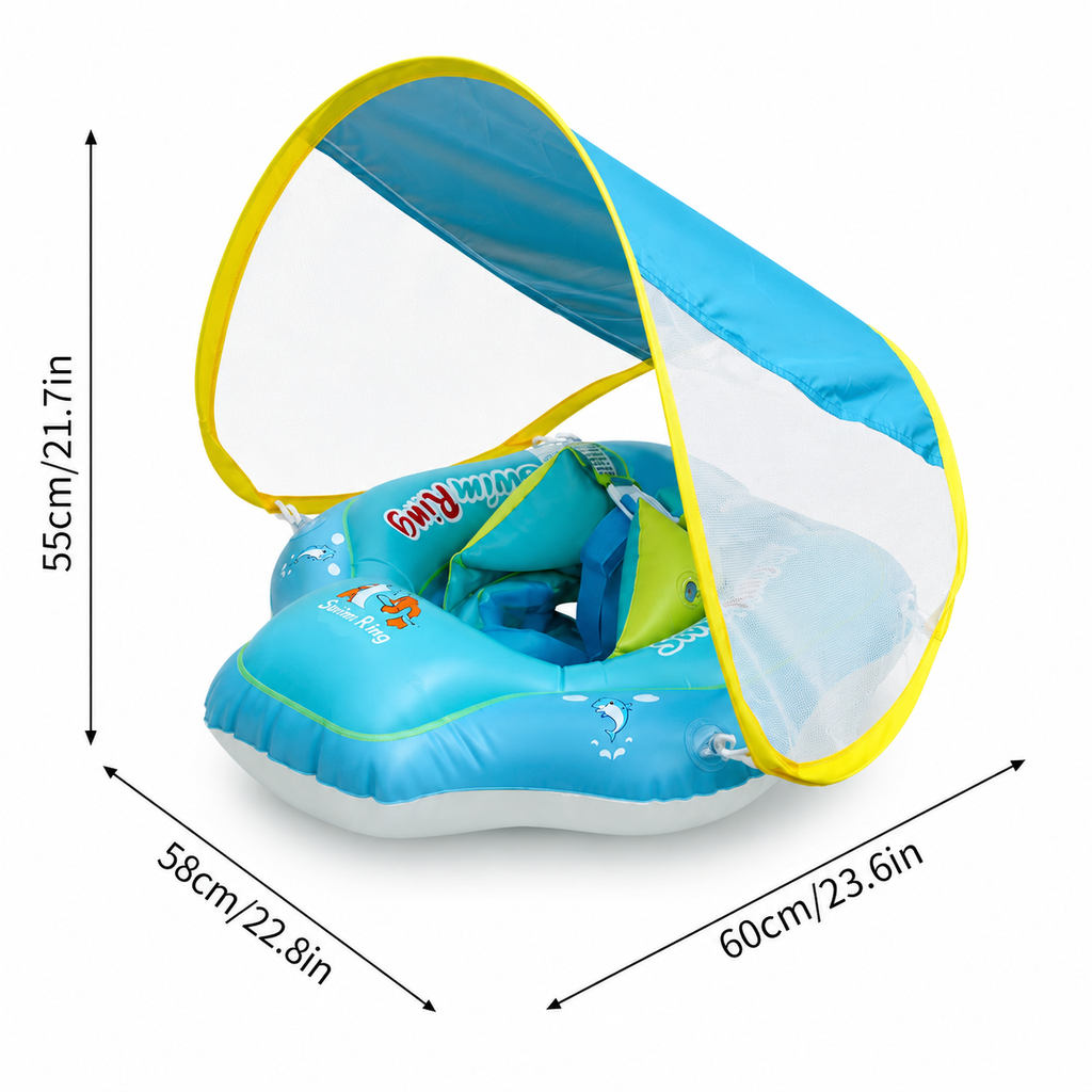 Luxury Baby Swim Float with Removable Sun Shade